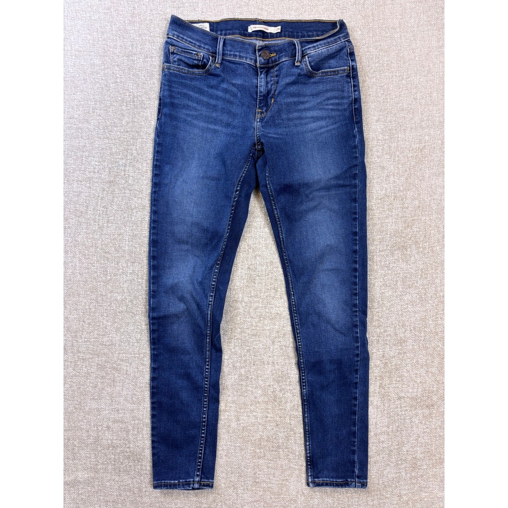 Levis 710 Super Skinny Jeans Womens 28x28 Dark Wash Blue Denim 17780-0039